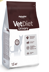 ALPHAPET (АльфаПет)  VET DIET URINARY сухой корм для взрослых кошек (индейка) 1,5 кг