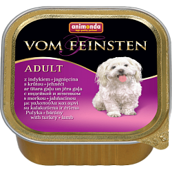 Animonda VOM FEINSTEN ADULT консервы для вз.собак с индейкой и ягненком 150г 001/82965