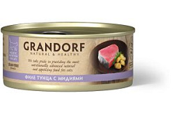 Grandorf (Грандорф) Консервы для кошек Филе тунца с мидиями 70 г