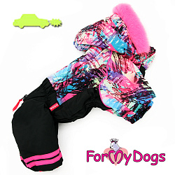 FOR MY DOG Комбинезон черно/розовый для девочек (10) FW985-2021 F