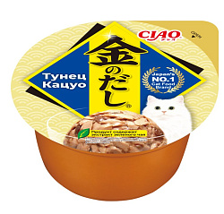 INABA CIAO Влажный корм для кошек Kinnodashi cup Тунец Кацуо конс.70г