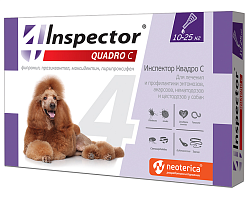 Inspector (Инспектор) капли Квадро К для собак 10-25кг 1 пипетка, Неотерика