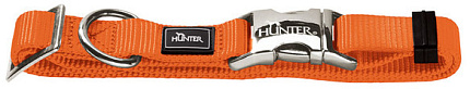 Hunter ошейник для собак  ALU-Strong S (30-45см) нейлон с метал застежкой оранжевый 43966