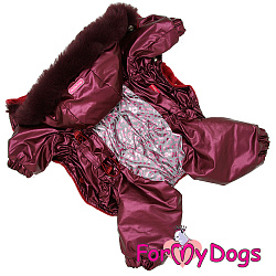 FOR MY DOG Комбинезон  бордовый металлик  для девочек  (16) FW932-2020 F