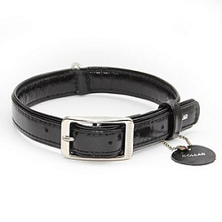 Ошейник "Collar Brilliance" без украшений (ширина 15 мм, длина 27-36 см) черный 3009
