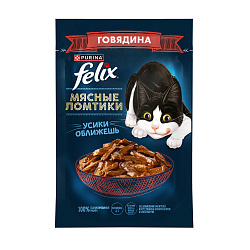 FELIX (Феликс) Мясные ломтики влажный корм для взрослых кошек Говядина 75 г