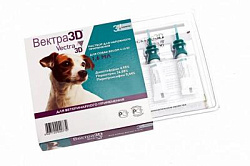 Вектра 3D для собак весом 4-10 кг 1 пип.