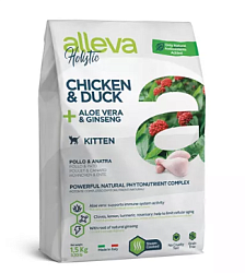 Alleva Holistic Kitten сухой корм для котят с курицей и уткой 1,5 кг 11626