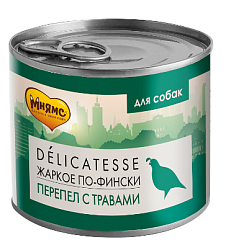 Мнямс delicatesse влажные консервы для собак “Жаркое по-фински” (перепёлка с травами) 200 г