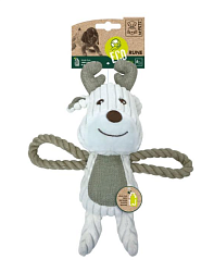 Игрушка мягкая для собак Олень Руни с канатом, 30 см, MPets