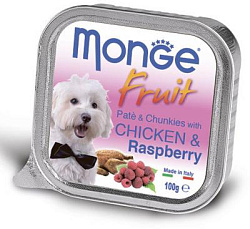 Monge Dog Fruit ламистер для собак курица с малиной 100 г 70013215