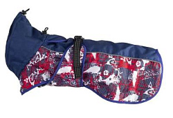 Попона для собак №1 КАСКАД с подкладкой из трикотажной сетки (длина спинки 25 см) красная