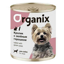 Organix консервы для собак Кролик с зеленым горошком 400 гр
