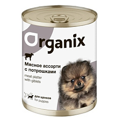 Organix консервы для щенков Мясное ассорти с потрошками 400 гр