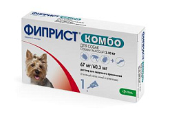 Фиприст Комбо для собак 2-10 кг, 0.67 мл KRKA