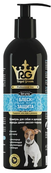 Royal Groom Шампунь для собак и щенков породы джек-рассел-терьер «Блеск & Защита» 200 мл (Апиценна)