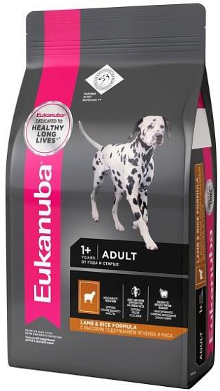 Eukanuba Эдалт корм для взрослых собак всех пород ягненок 2,5 кг