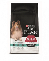 PROPLAN ADULT MEDIUM DIGESTION сухой корм для взрослых собак средних пород с чувствительным пищеварением ягненок 7кг