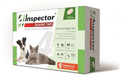 Inspector Квадро Табс для кошек и собак от 2 кг до 8 кг 4тб Неотерика