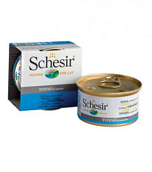 Schesir консервы для кошек тунец в собственном соку 85 г 60441