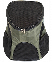 Рюкзак-переноска №2 ECO модель "Alien" 41*38*29см (2 кармана, нейлон) 90051зелен