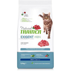 Trainer Natural Exigent сухой корм для привередливых кошек с говядиной 300гр 010/246956