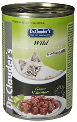 Dr.Clauder's консервы для кошек кусочки с дичью 415 гр 60018